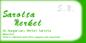 sarolta merkel business card